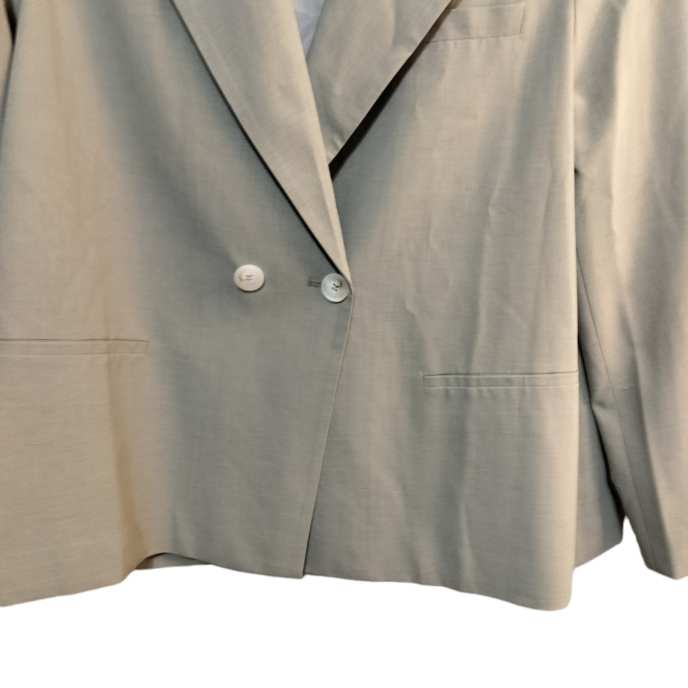 2001) Lattelier Pale Green Boxy Two Button Blazer Size XL. Like New - Picture 4 of 16